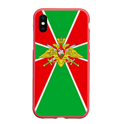 Чехол iPhone XS Max матовый Флаг ПВ, цвет: 3D-красный