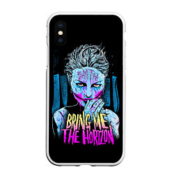 Чехол iPhone XS Max матовый BMTH: Acid Girl, цвет: 3D-белый