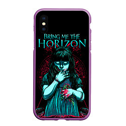 Чехол iPhone XS Max матовый BMTH: Zombie Girl, цвет: 3D-фиолетовый