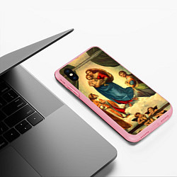 Чехол iPhone XS Max матовый Сикстинская Мадонна, цвет: 3D-баблгам — фото 2