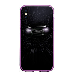 Чехол iPhone XS Max матовый Audi, цвет: 3D-фиолетовый
