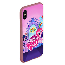 Чехол iPhone XS Max матовый My Little Pony, цвет: 3D-малиновый — фото 2