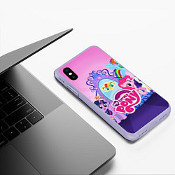 Чехол iPhone XS Max матовый My Little Pony, цвет: 3D-светло-сиреневый — фото 2