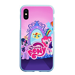 Чехол iPhone XS Max матовый My Little Pony, цвет: 3D-голубой