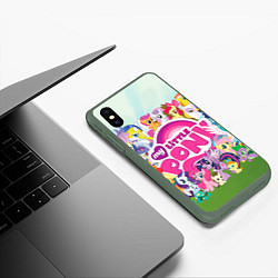 Чехол iPhone XS Max матовый My Little Pony, цвет: 3D-темно-зеленый — фото 2