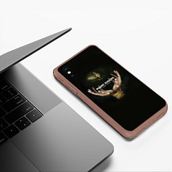 Чехол iPhone XS Max матовый Imagine Dragons: Smoke + Mirrors, цвет: 3D-коричневый — фото 2