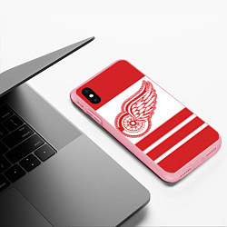 Чехол iPhone XS Max матовый Detroit Red Wings, цвет: 3D-баблгам — фото 2