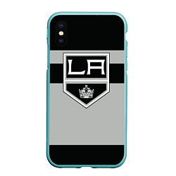 Чехол iPhone XS Max матовый Los Angeles Kings, цвет: 3D-мятный