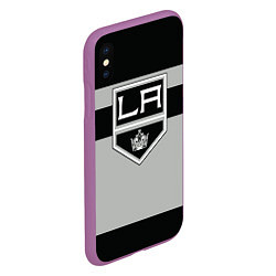 Чехол iPhone XS Max матовый Los Angeles Kings, цвет: 3D-фиолетовый — фото 2