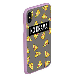 Чехол iPhone XS Max матовый No drama, цвет: 3D-сиреневый — фото 2