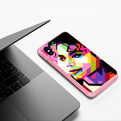 Чехол iPhone XS Max матовый Michael Jackson Art, цвет: 3D-баблгам — фото 2