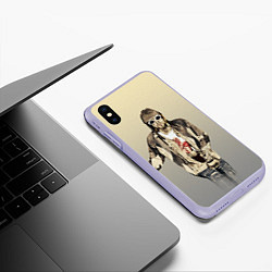 Чехол iPhone XS Max матовый Kurt Art, цвет: 3D-светло-сиреневый — фото 2