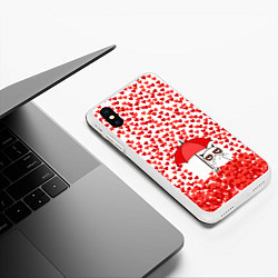 Чехол iPhone XS Max матовый Сердцепад и сердитый кот, цвет: 3D-белый — фото 2