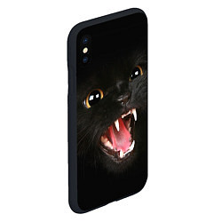 Чехол iPhone XS Max матовый Черный кот, цвет: 3D-черный — фото 2