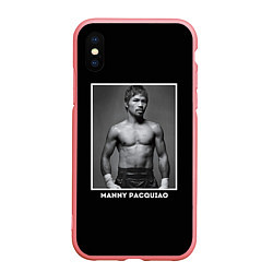 Чехол iPhone XS Max матовый Manny Pacquiao: Photo, цвет: 3D-баблгам