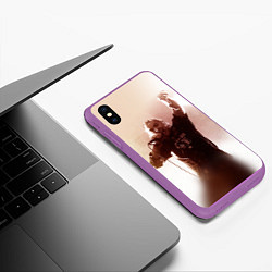 Чехол iPhone XS Max матовый Горшок, цвет: 3D-фиолетовый — фото 2