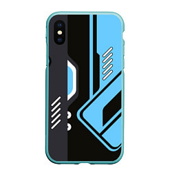 Чехол iPhone XS Max матовый CS:GO Vulcan, цвет: 3D-мятный