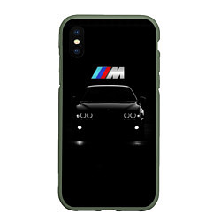 Чехол iPhone XS Max матовый BMW, цвет: 3D-темно-зеленый