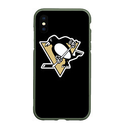 Чехол iPhone XS Max матовый Pittsburgh Penguins: Crosby, цвет: 3D-темно-зеленый
