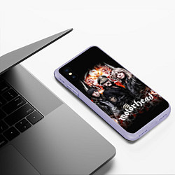Чехол iPhone XS Max матовый Motorhead Band, цвет: 3D-светло-сиреневый — фото 2