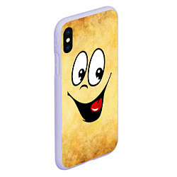 Чехол iPhone XS Max матовый Заразительная улыбка, цвет: 3D-светло-сиреневый — фото 2