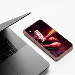 Чехол iPhone XS Max матовый Juggernaut, цвет: 3D-коричневый — фото 2