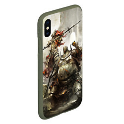 Чехол iPhone XS Max матовый Dark Souls, цвет: 3D-темно-зеленый — фото 2