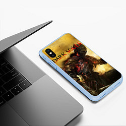 Чехол iPhone XS Max матовый Dark Souls: Braveheart, цвет: 3D-голубой — фото 2