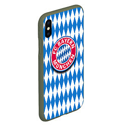 Чехол iPhone XS Max матовый FC Bayern Munchen, цвет: 3D-темно-зеленый — фото 2