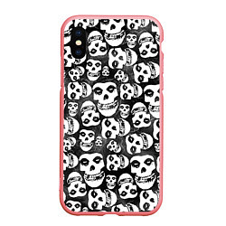 Чехол iPhone XS Max матовый Misfits Pattern, цвет: 3D-баблгам