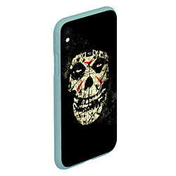 Чехол iPhone XS Max матовый Misfits: Death Face, цвет: 3D-мятный — фото 2