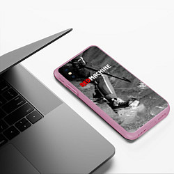 Чехол iPhone XS Max матовый Red maсhine, цвет: 3D-розовый — фото 2