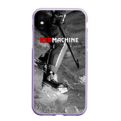 Чехол iPhone XS Max матовый Red maсhine, цвет: 3D-светло-сиреневый