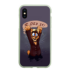 Чехол iPhone XS Max матовый Five Nights: I Did It, цвет: 3D-салатовый