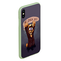 Чехол iPhone XS Max матовый Five Nights: I Did It, цвет: 3D-салатовый — фото 2