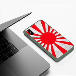 Чехол iPhone XS Max матовый Япония, цвет: 3D-темно-зеленый — фото 2