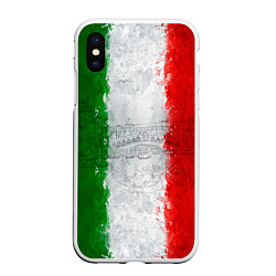 Чехол iPhone XS Max матовый Italian, цвет: 3D-белый