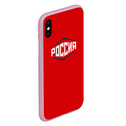 Чехол iPhone XS Max матовый Россия, цвет: 3D-розовый — фото 2