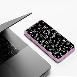 Чехол iPhone XS Max матовый Chemical Brothers: Pattern, цвет: 3D-сиреневый — фото 2