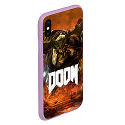 Чехол iPhone XS Max матовый DOOM 4: Hell Cyberdemon, цвет: 3D-сиреневый — фото 2
