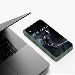Чехол iPhone XS Max матовый Dark Souls, цвет: 3D-темно-зеленый — фото 2