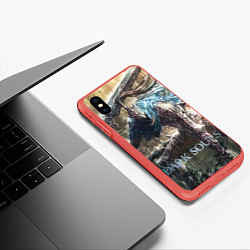 Чехол iPhone XS Max матовый Dark Souls, цвет: 3D-красный — фото 2