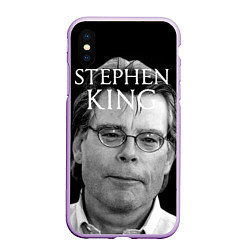 Чехол iPhone XS Max матовый Stephen King, цвет: 3D-сиреневый