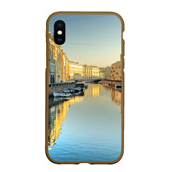 Чехол iPhone XS Max матовый Питер, цвет: 3D-коричневый