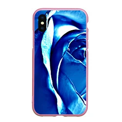 Чехол iPhone XS Max матовый Роза, цвет: 3D-розовый