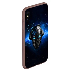 Чехол iPhone XS Max матовый Pirate Station: Blue Space, цвет: 3D-коричневый — фото 2