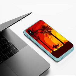 Чехол iPhone XS Max матовый Summer Surf, цвет: 3D-мятный — фото 2