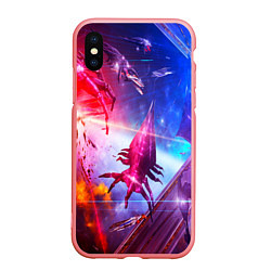 Чехол iPhone XS Max матовый Mass effect, цвет: 3D-баблгам