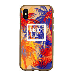 Чехол iPhone XS Max матовый Beach Party, цвет: 3D-коричневый