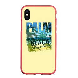 Чехол iPhone XS Max матовый Beach it is a Paradise, цвет: 3D-красный